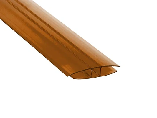 Соединительный неразъемный профиль коричневый 10 мм